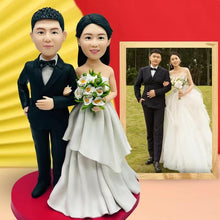 画像をギャラリービューアに読み込む, お写真から作るフィギュア 結婚式 ウェルカム フィギュア 二人 ポリマー粘土人形 制作依頼サービス