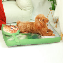 画像をギャラリービューアに読み込む, うちの子写真入り ペットのベッド|カスタマイズペット用品 犬・猫 イラスト|Unimstar