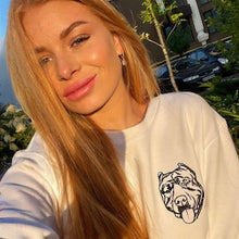 画像をギャラリービューアに読み込む, うちの子・ペットの写真でつくる定番刺繍パーカー|犬・猫 似顔絵 名入れ|S〜3XL 大きいサイズ・小さいサイズ