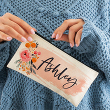 画像をギャラリービューアに読み込む, 【オーダーメイド】花の帆布メークアップバッグ・誕生日ギフト