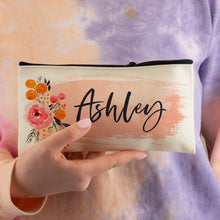 画像をギャラリービューアに読み込む, 【オーダーメイド】花の帆布メークアップバッグ・誕生日ギフト