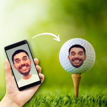 画像をギャラリービューアに読み込む, オリジナルゴルフボールプレゼント写真・ロゴ入り 【父の日】【敬老の日】【退職祝】【誕生日】