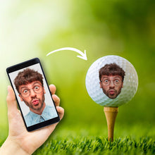画像をギャラリービューアに読み込む, オリジナルゴルフボールプレゼント写真・ロゴ入り 【父の日】【敬老の日】【退職祝】【誕生日】