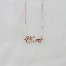画像をギャラリービューアに読み込む, 犬の肉球と名前オーダー ネックレス|ペット名入れ イニシャル 世界に一つ|メモリアル ペットグッズ|Unimstar