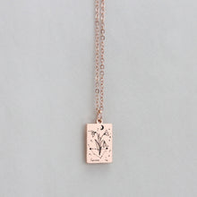 画像をギャラリービューアに読み込む, 【オーダーメイド】誕生花 星座 名前入れシルバーネックレス おしゃれプレートペンダント♡世界に一つ!レディース メンズ