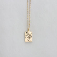 画像をギャラリービューアに読み込む, 【オーダーメイド】誕生花 星座 名前入れシルバーネックレス おしゃれプレートペンダント♡世界に一つ!レディース メンズ