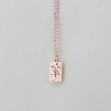画像をギャラリービューアに読み込む, 【オーダーメイド】誕生花 星座 名前入れシルバーネックレス おしゃれプレートペンダント♡世界に一つ!レディース メンズ