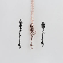 画像をギャラリービューアに読み込む, アロー付き名前入りネームネックレス♡オーダーネックレス♡名入れ♡世界に一つ!