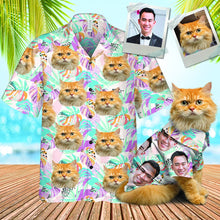 画像をギャラリービューアに読み込む, 「うちの子とお揃い」ペットの写真でつくる オリジナル ハワイアンシャツ|愛犬・愛猫 プリント カスタマイズペット用品|Unimstar