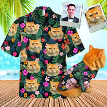 画像をギャラリービューアに読み込む, 「うちの子とお揃い」ペットの写真でつくる オリジナル ハワイアンシャツ|愛犬・愛猫 プリント カスタマイズペット用品|Unimstar