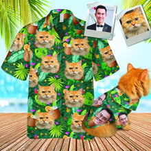 画像をギャラリービューアに読み込む, 「うちの子とお揃い」ペットの写真でつくる オリジナル ハワイアンシャツ|愛犬・愛猫 プリント カスタマイズペット用品|Unimstar