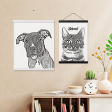 画像をギャラリービューアに読み込む, ペットのイラスト 壁かけ 絵|うちの子似顔絵 ポスター|愛犬・愛猫 名入れ インテリア アート