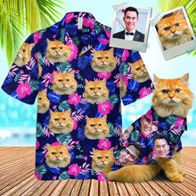 画像をギャラリービューアに読み込む, 「うちの子とお揃い」ペットの写真でつくる オリジナル ハワイアンシャツ|愛犬・愛猫 プリント カスタマイズペット用品