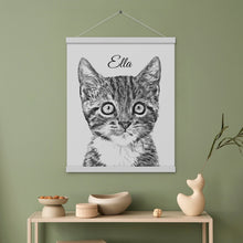 画像をギャラリービューアに読み込む, ペットのイラスト 壁かけ 絵|うちの子似顔絵 ポスター|愛犬・愛猫 名入れ インテリア アート