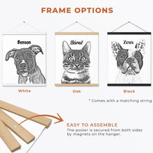 画像をギャラリービューアに読み込む, ペットのイラスト 壁かけ 絵|うちの子似顔絵 ポスター|愛犬・愛猫 名入れ インテリア アート|Unimstar