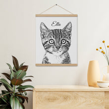 画像をギャラリービューアに読み込む, ペットのイラスト 壁かけ 絵|うちの子似顔絵 ポスター|愛犬・愛猫 名入れ インテリア アート|Unimstar