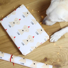 画像をギャラリービューアに読み込む, うちの子お名前入り★包装紙 ラッピングペーパー☆クリスマスプレゼント♪名前犬デザイン