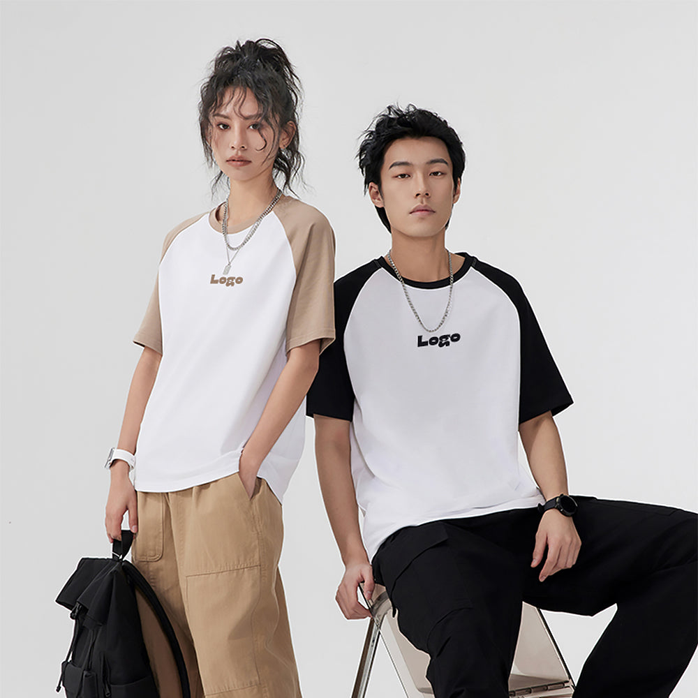 オリジナルtシャツ 名前刺繍入り 半袖 100％純綿 ロゴ刺繍 ユニセックス クルーネック