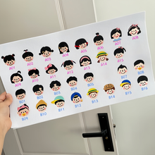 画像をギャラリービューアに読み込む, 【カスタマイズ可能】可愛いアイコン　お名前刺繍いりハンカチ・ハンドタオル｜コットン 誕生日プレゼント 名入れ 男女兼用 大人気出産祝い
