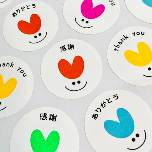 オリジナルステッカー おしゃれ 印刷｜ギフトラッピング　丸型シール　かわいい