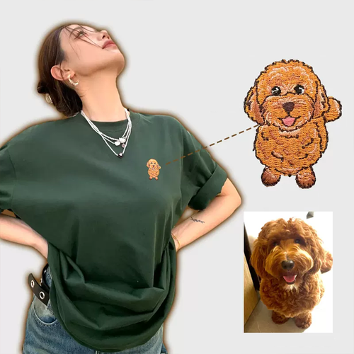 オリジナルtシャツ｜名前刺繍入り　写真入り｜半袖　100％純綿