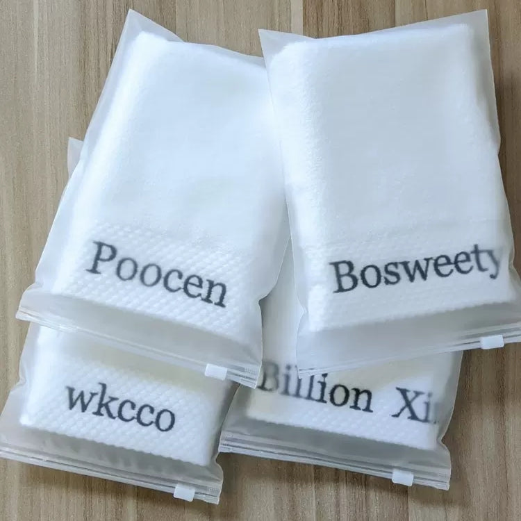 オーダーメイド 名入れタオル 文字刺繍入りハンドタオル ハンカチ