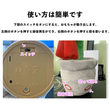 画像をギャラリービューアに読み込む, 【カスタマイズ可能】写真入り　踊るおもちゃ　歌う・動く動物｜クマ・うさぎ・ヒツジ　リピートボイス　ぬいぐるみ　録音　言葉の繰り返し　プレゼント　
