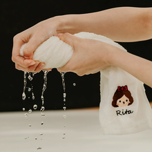 画像をギャラリービューアに読み込む, 【カスタマイズ可能】 プリンセス｜プリンス　お名前刺繍いりハンカチ　ハンドタオル｜コットン　  男女兼用  大人気出産祝いプレゼント

