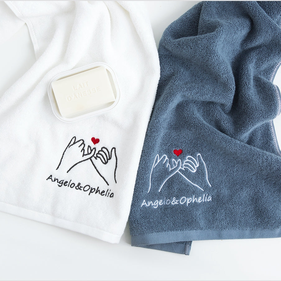 オーダーメイド 名入れタオル 刺繍マフラータオル バスタオル コットン BOYFRIENDタオル