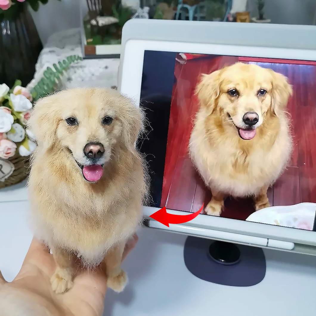 オーダーメイド 羊毛 フェルト ペット｜ペット ぬいぐるみ｜亡くなった ペット ぬいぐるみ｜ペット メモリアル｜ペット そっくり ぬいぐるみ