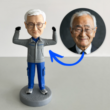 画像をギャラリービューアに読み込む, 写真で作るオリジナル フィギュア オーダーメイド 自分のボブルヘッド 敬老の日 還暦 退職祝い
