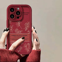 画像をギャラリービューアに読み込む, iPhoneケース　山茶花　スマホケース　レトロ　スケッチ風
