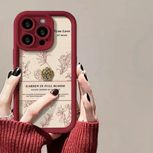 画像をギャラリービューアに読み込む, iPhoneケース　山茶花　スマホケース　レトロ　スケッチ風
