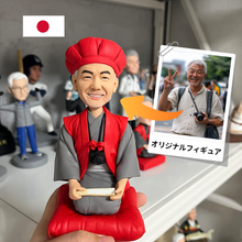 画像をギャラリービューアに読み込む, お写真で作るオリジナル ボブルヘッド 自分のフィギュア 記念ギフト 御祝 還暦 金婚式
