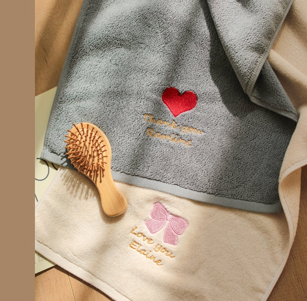 オーダーメイド 名入れタオル 文字刺繍入りフェイスタオル コットン