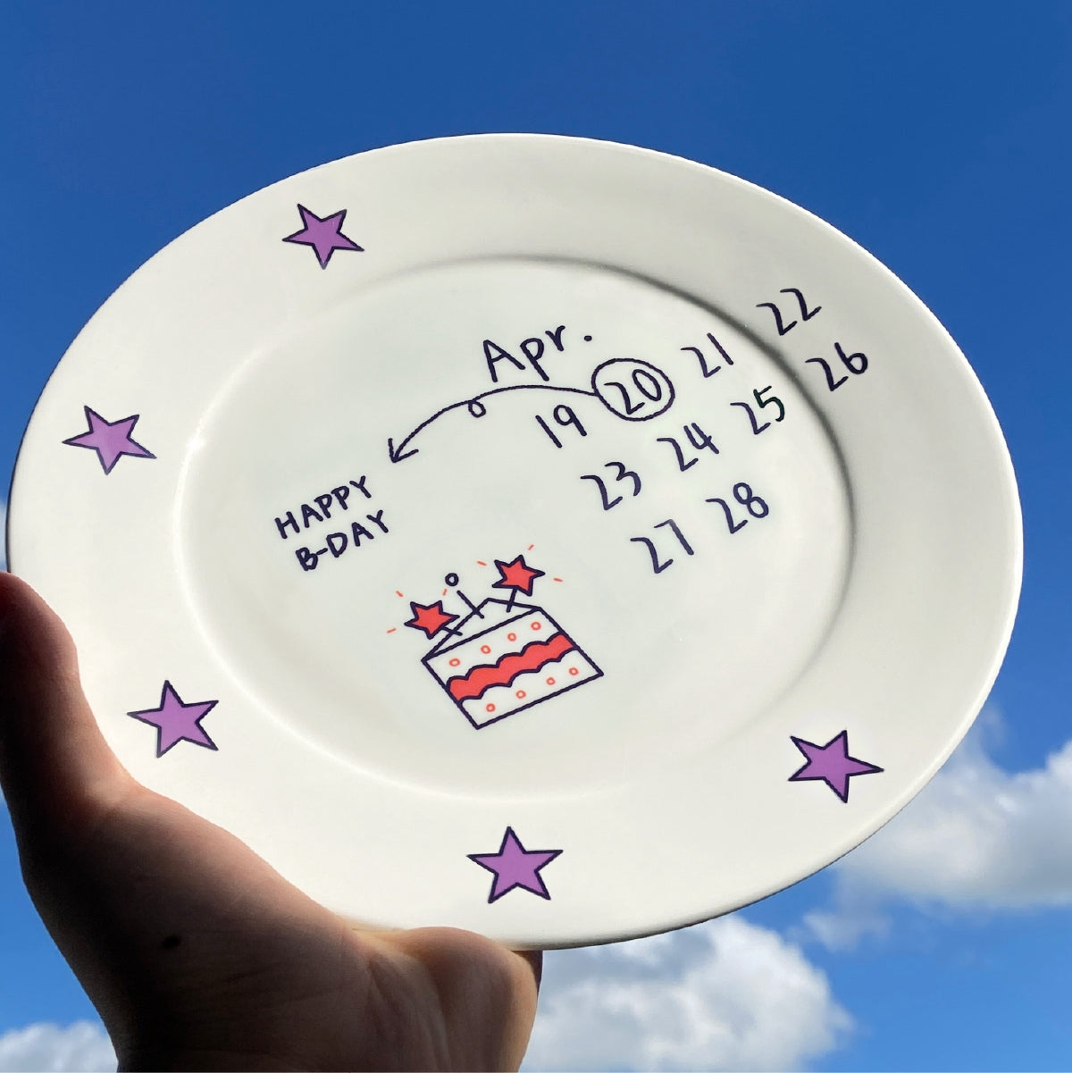 お祝い文字 オーダー　誕生日プレート オーダーメイド 名前文字入り 日付入りお皿 食器 パン ケーキ皿