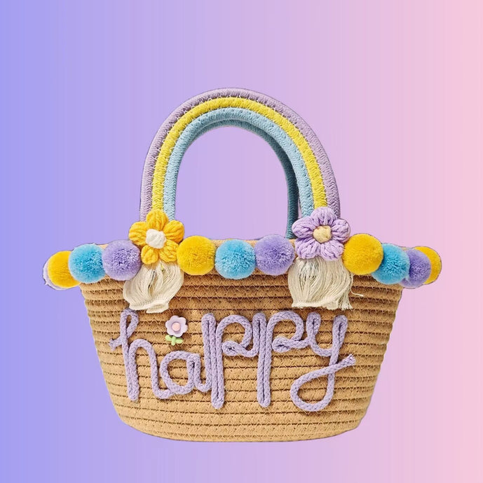 【オーダーメイド】名入れ　バスケットバッグ｜手作り　カゴバッグ｜母の日　誕生日　プレゼント