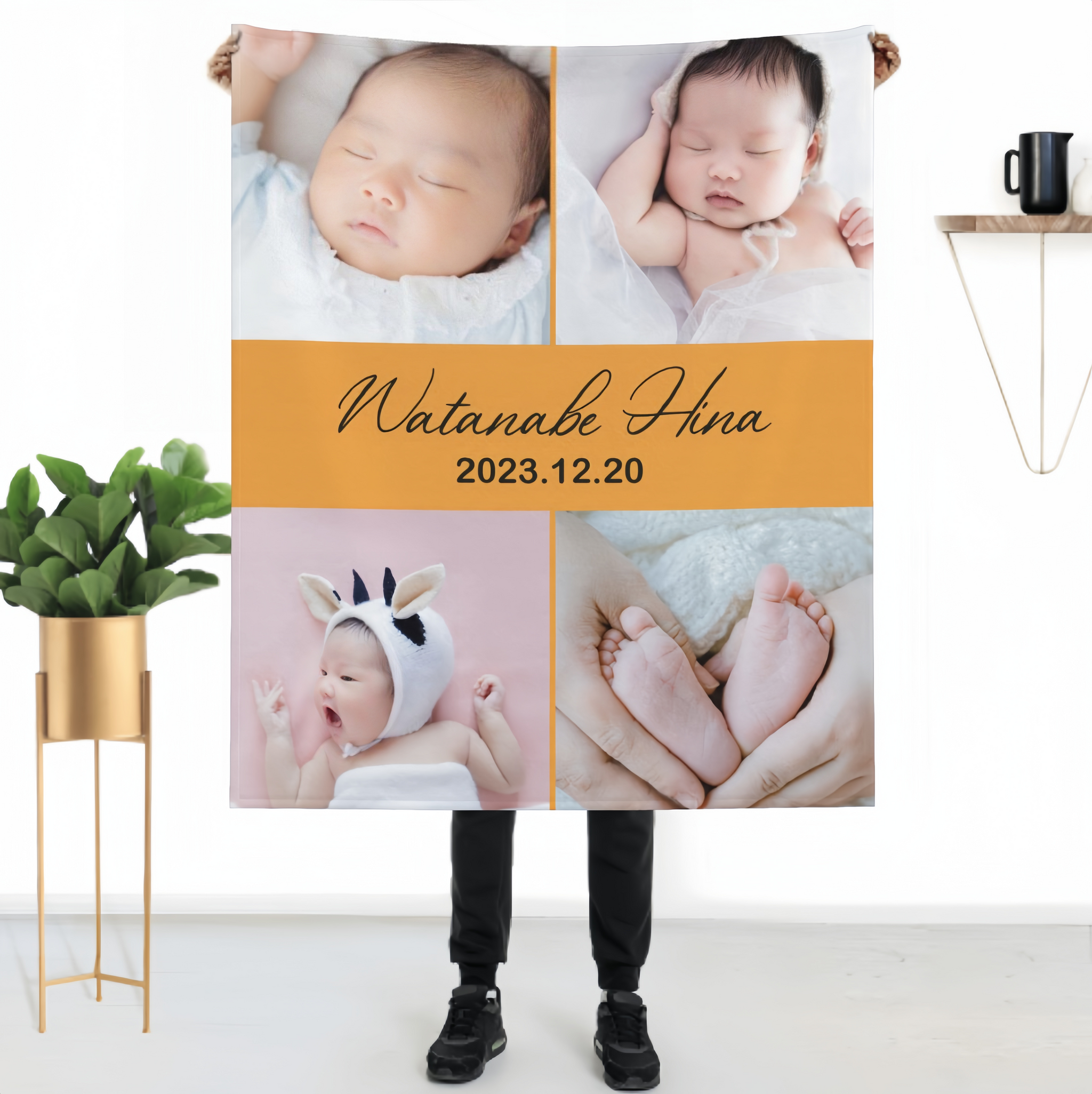 出産祝い・誕生日祝い 写真入りブランケット – UnimStar
