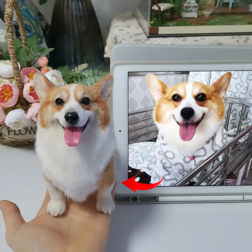 オーダーメイド 羊毛 フェルト ペット｜ペット ぬいぐるみ｜亡くなった ペット ぬいぐるみ｜ペット メモリアル｜フェルト ペット