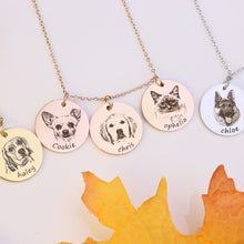 画像をギャラリービューアに読み込む, 名前入り♥犬や猫などのペット写真で世界に一つの素敵なネックレス♡複数対応可
