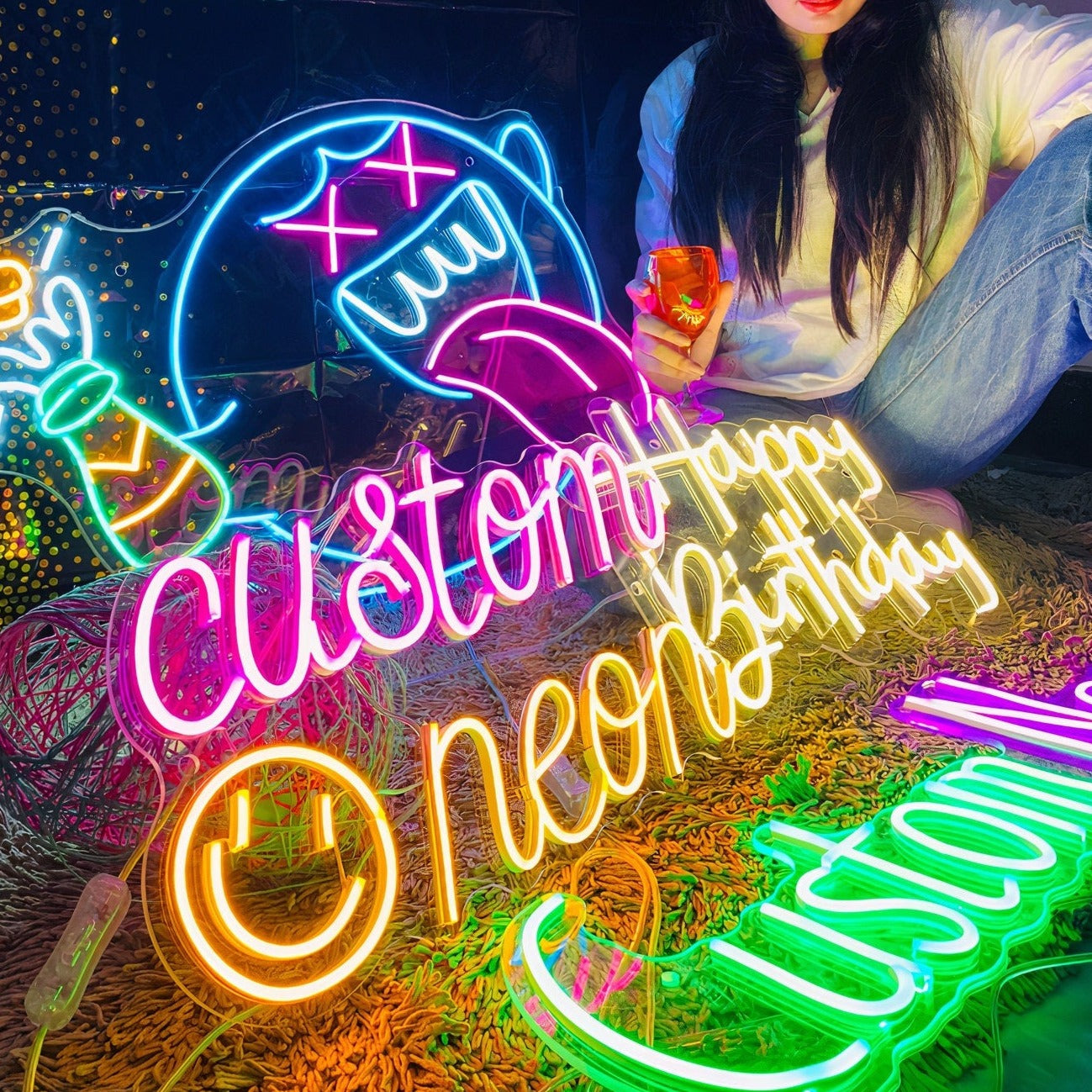 オーダーメイド タトゥー ネオン管 オリジナル 雰囲気作り 冷たかっ 
